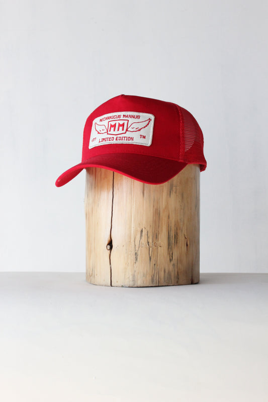 The " signature red " trucker