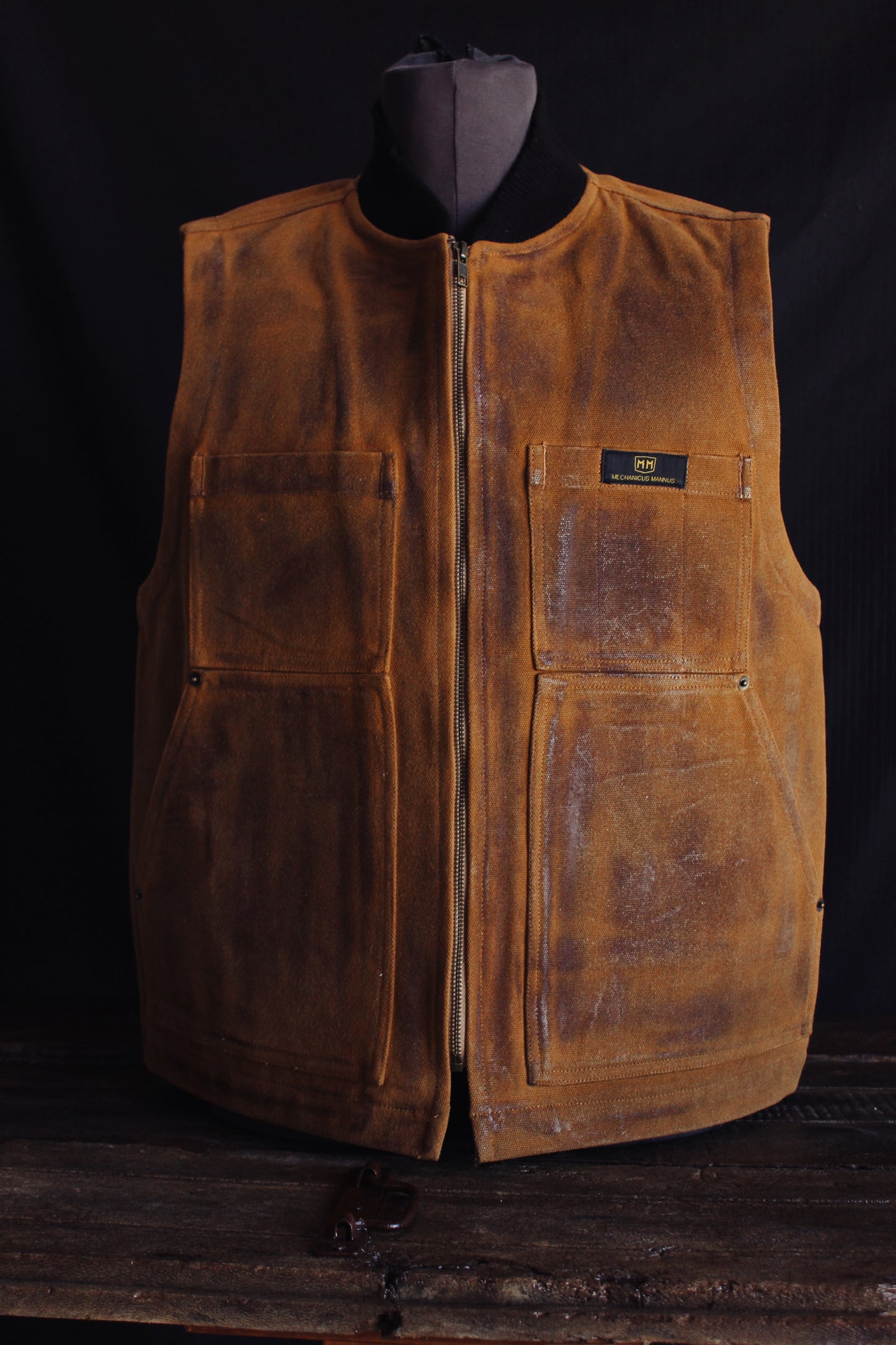 The “ 077 Rusty Logger vest “ waxed canvas