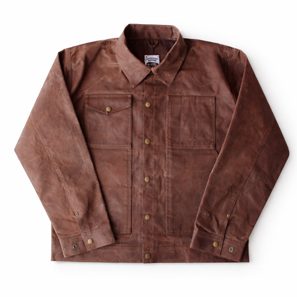 The “ m-5 bison  " waxed canvas jacket