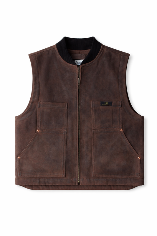 The “ 077  logger vest “ waxed canvas / quilted vers.