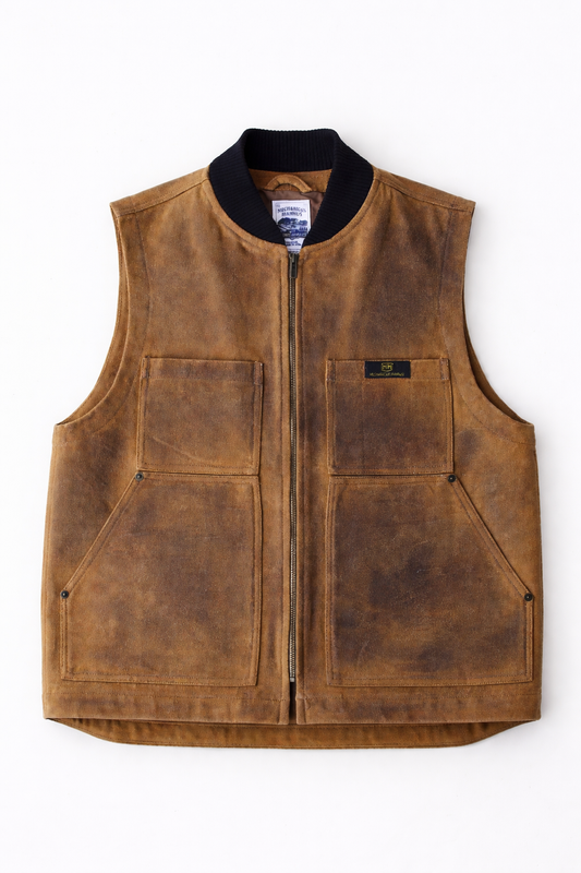 The “ 077 Rusty Logger vest “ waxed canvas