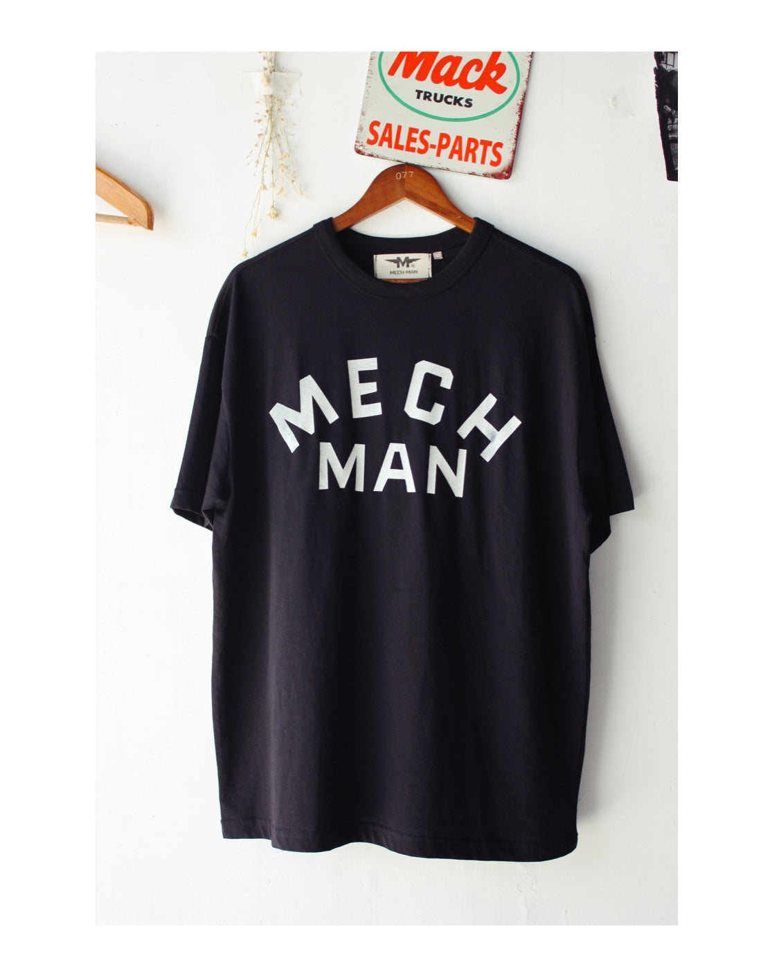 The “ stencil mech-man ” tee