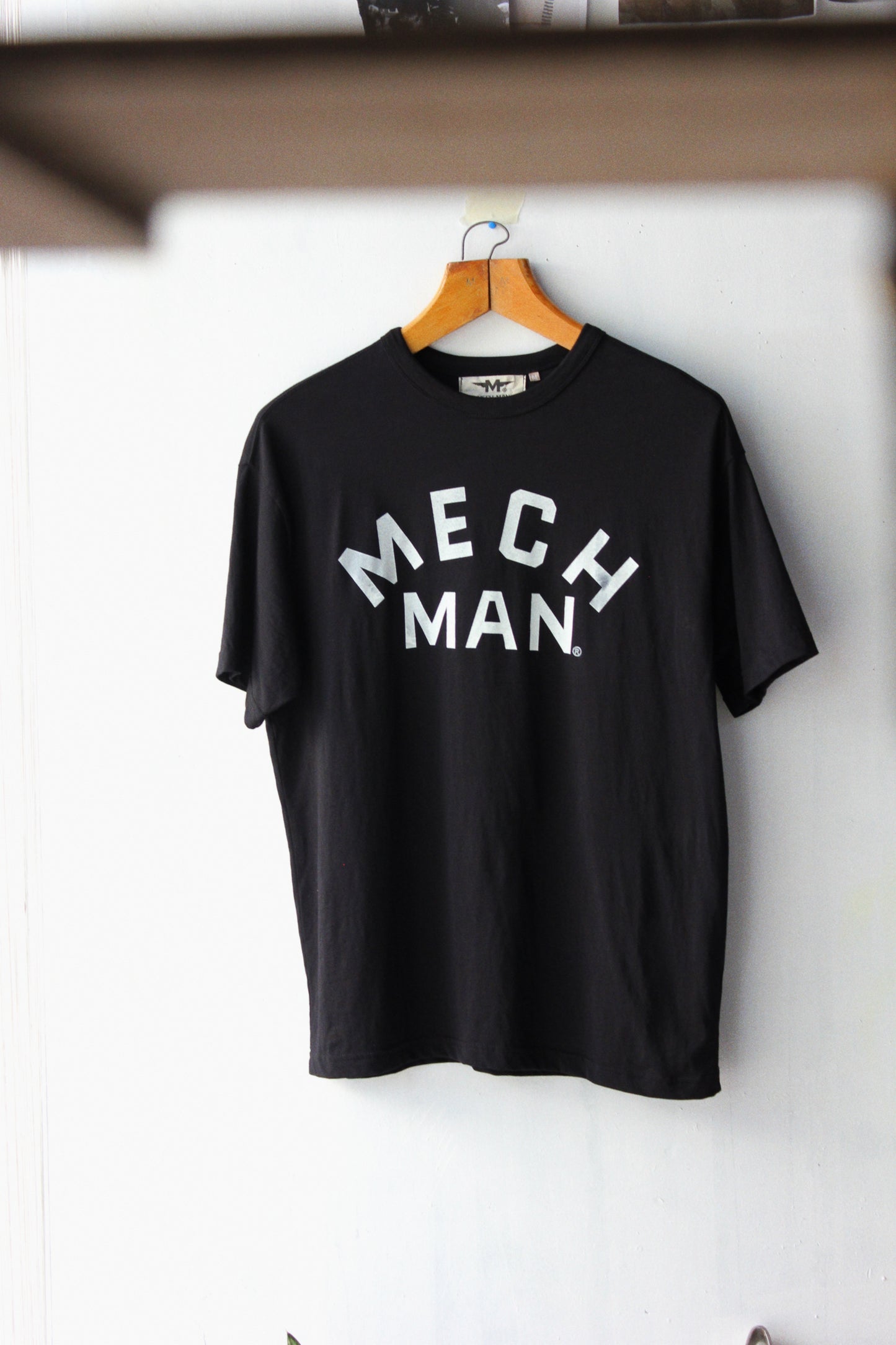 The “ stencil mech-man ” tee