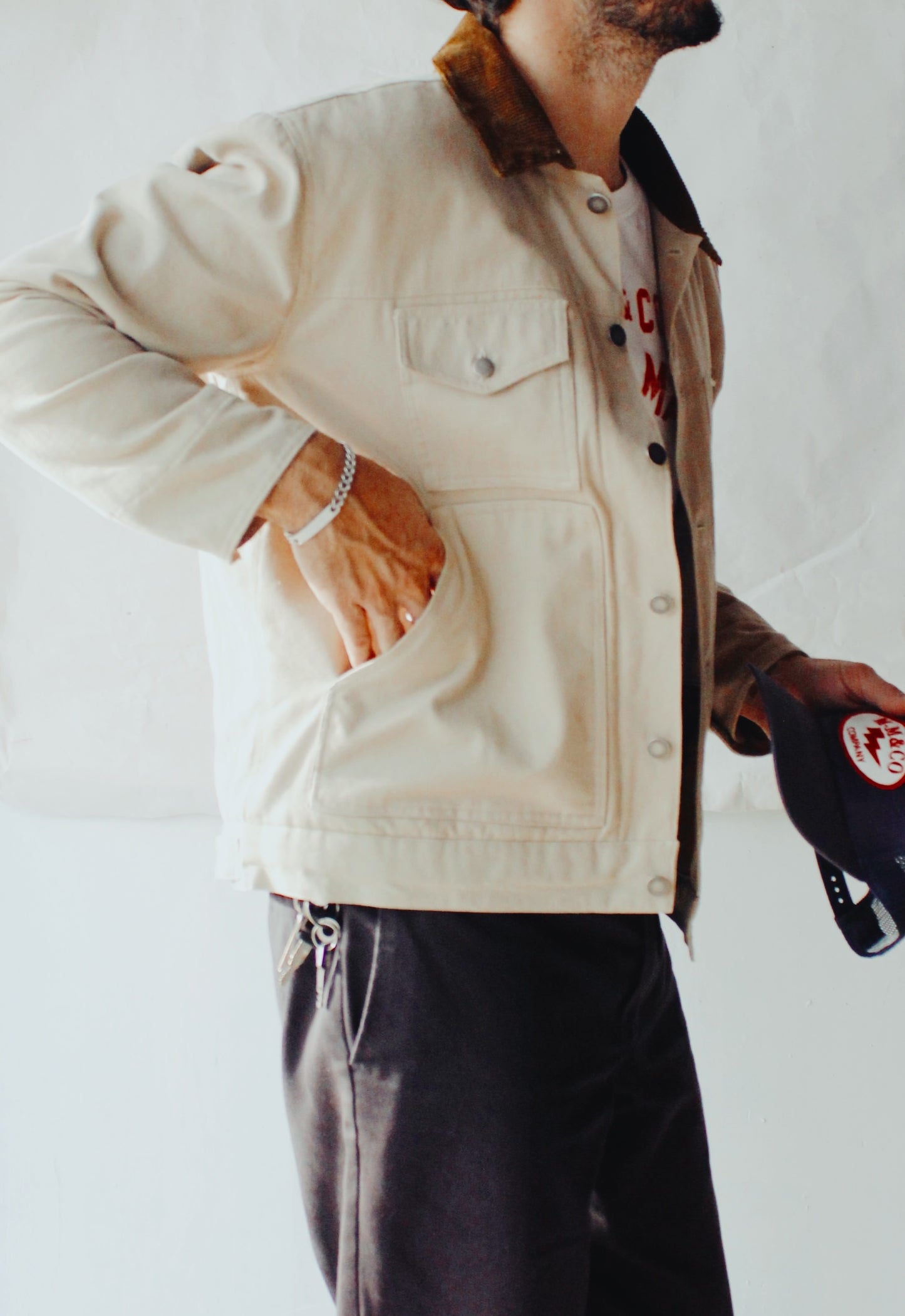 The “ M-3 trucker jacket “ quilted unwaxed vers.