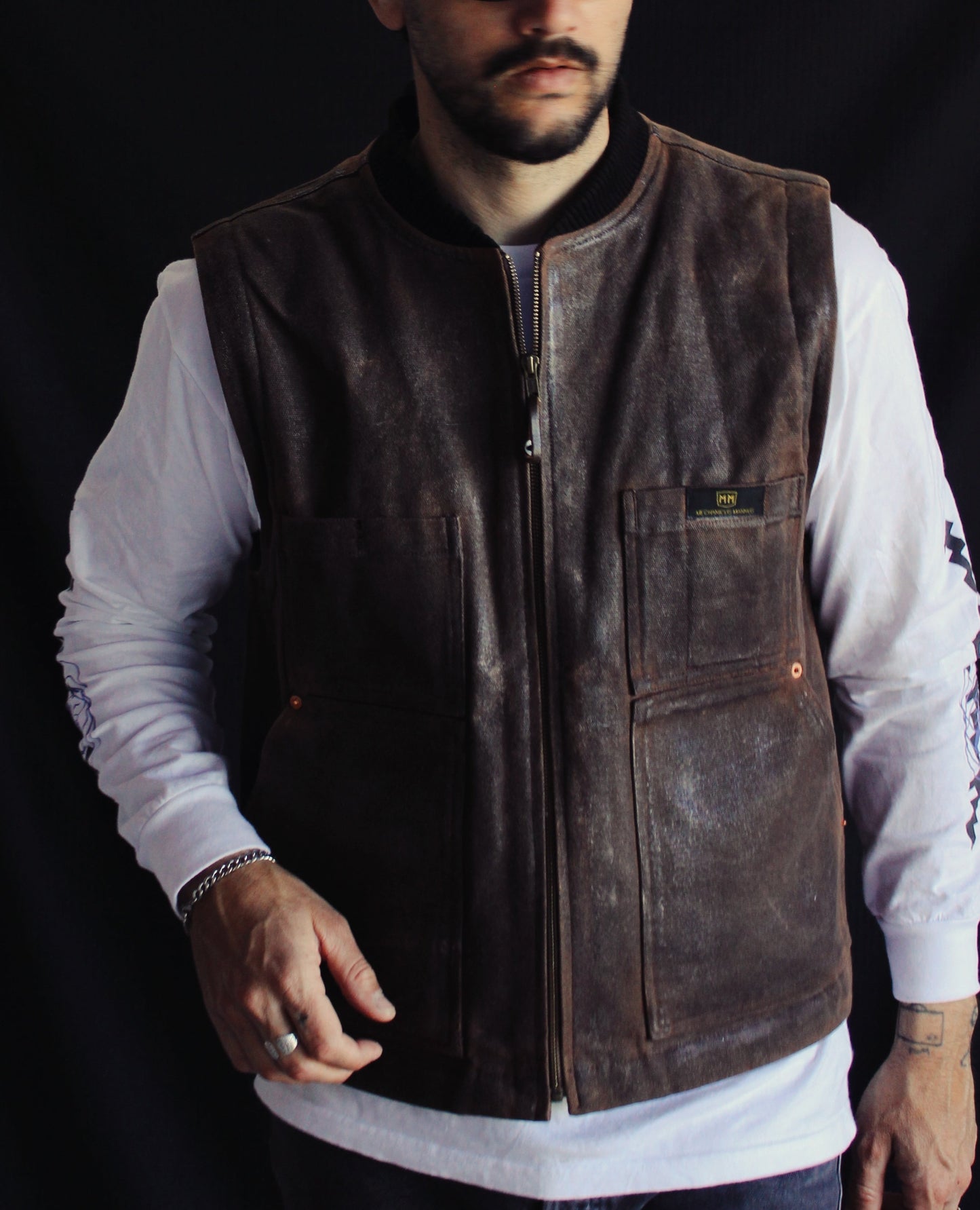 The “ 077  logger vest “ waxed canvas / quilted vers.