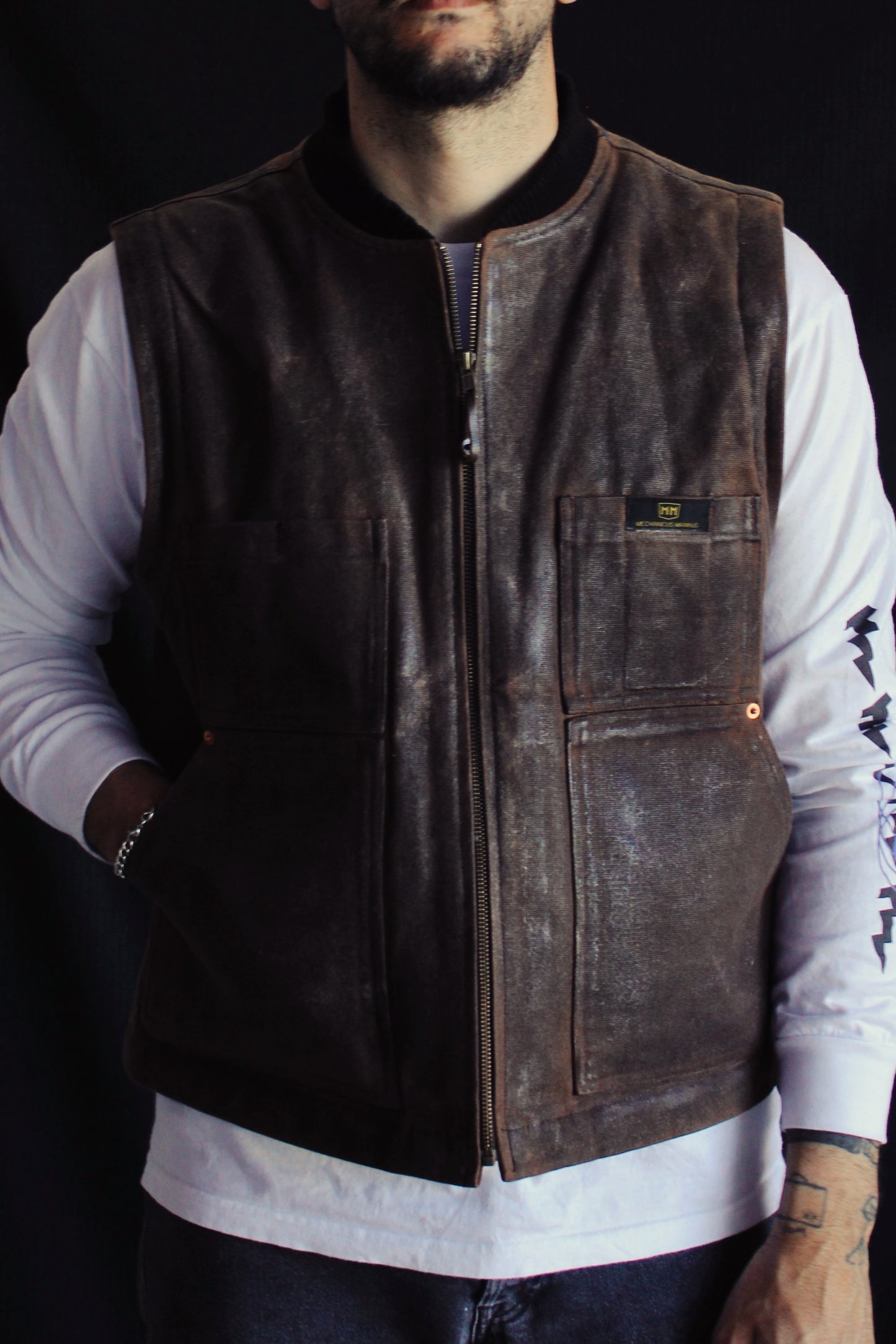 The “ 077  logger vest “ waxed canvas / quilted vers.