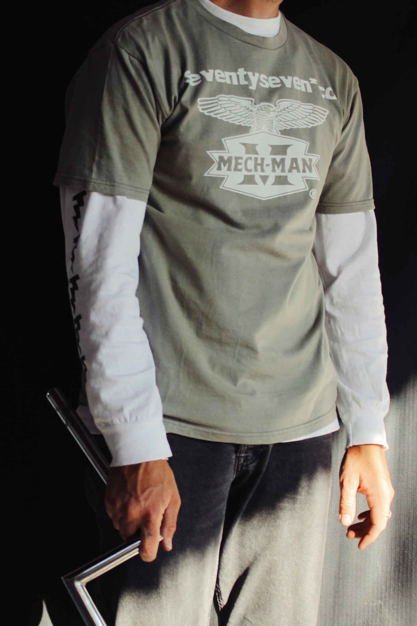 The “seventy seven faded black” tee