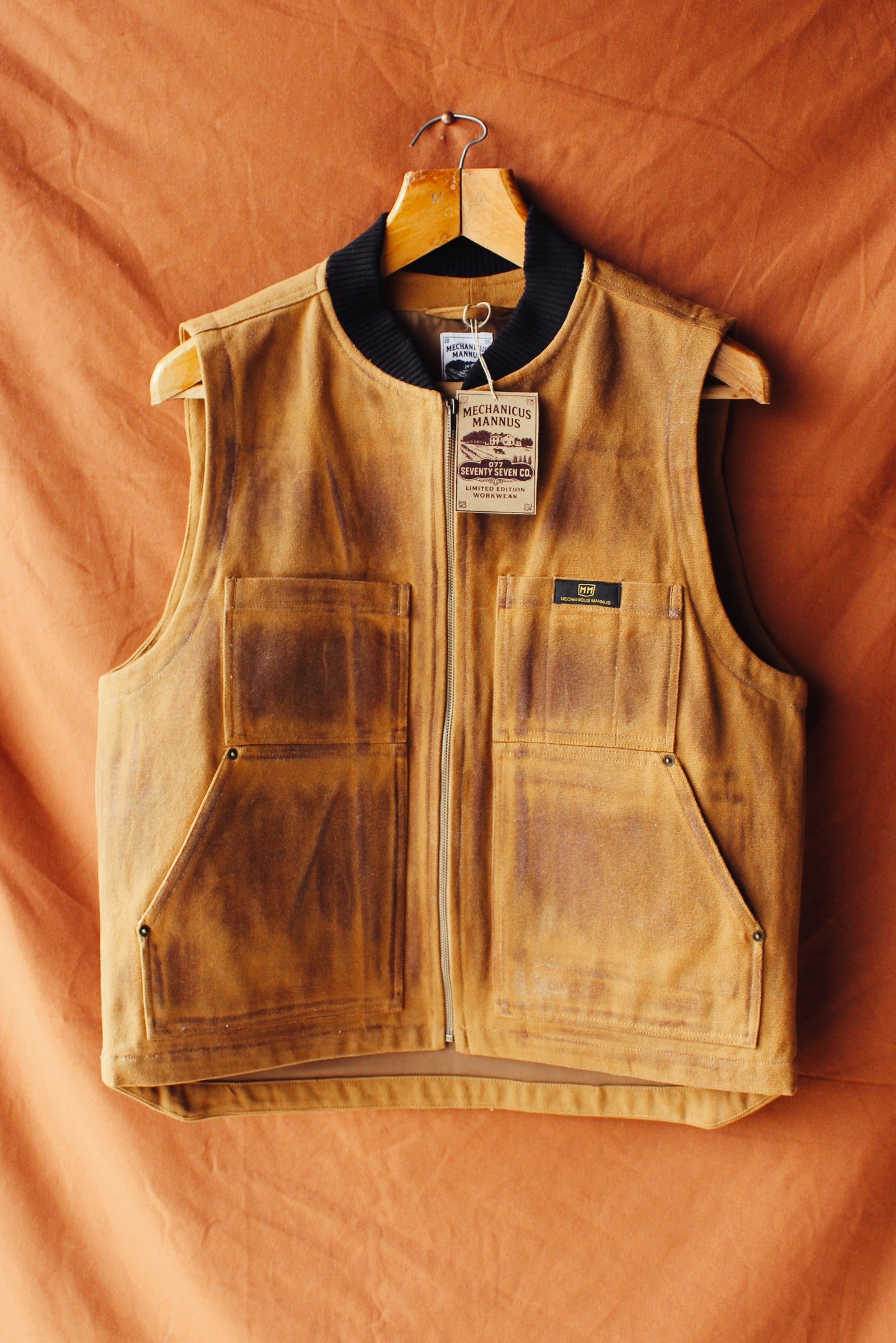 The “ 077 Rusty Logger vest “ waxed canvas